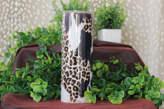 cheetah and cow print 20oz. sublimation tumbler