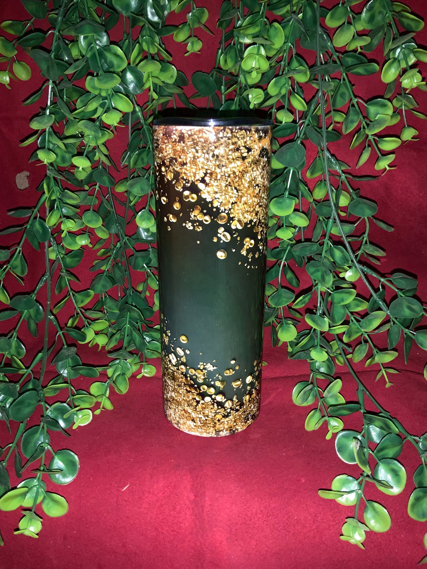 Leopard Sparkly Glitter 20 oz. Skinny Tumbler