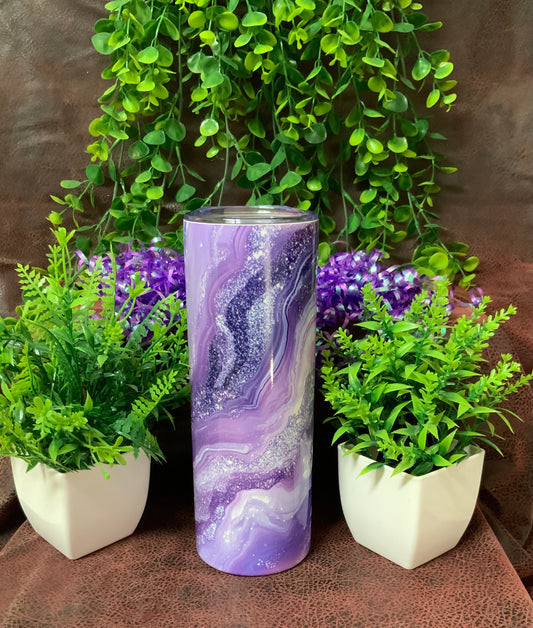 Amethyst & Purple Glitter 20oz. Sublimation tumbler